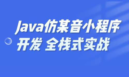 Java仿某音小程序开发全栈式实战