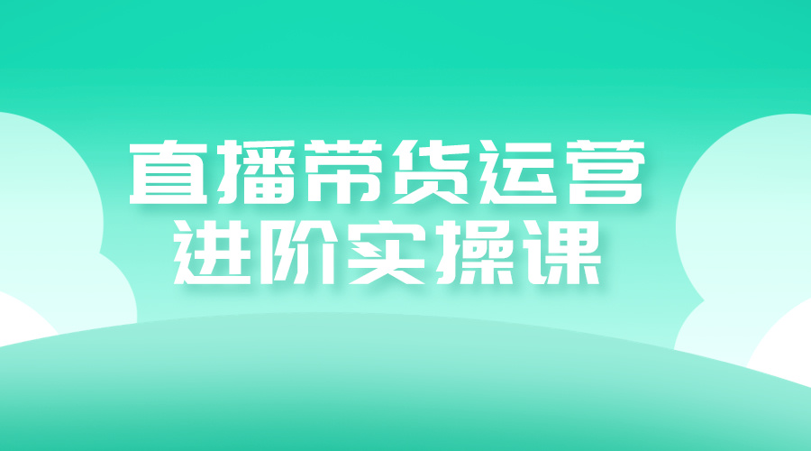 直播带货运营进阶实操课